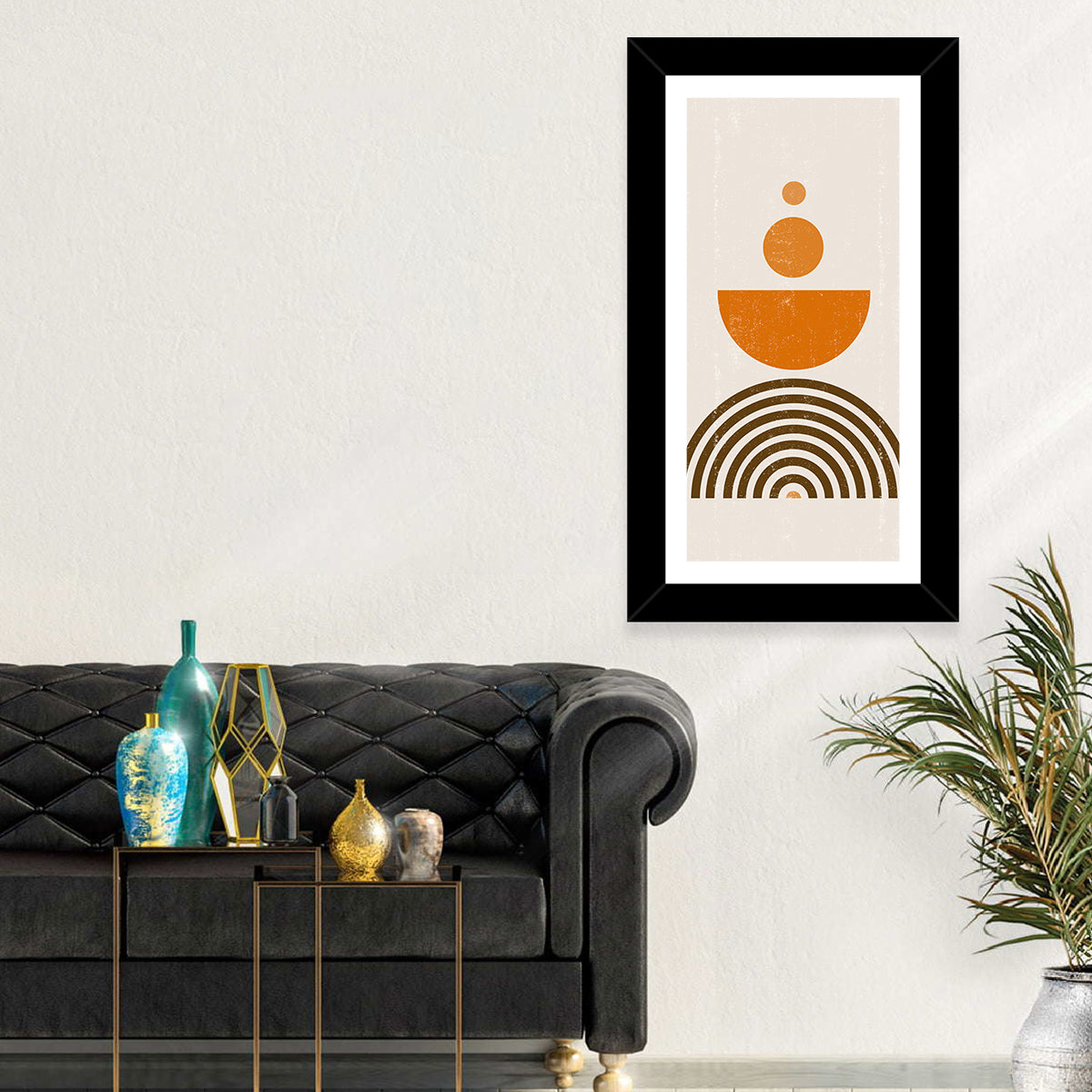 Stacked Orange Sun Wall Art