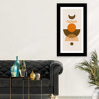 Earthy Sun and Crescent Moon Wall Art