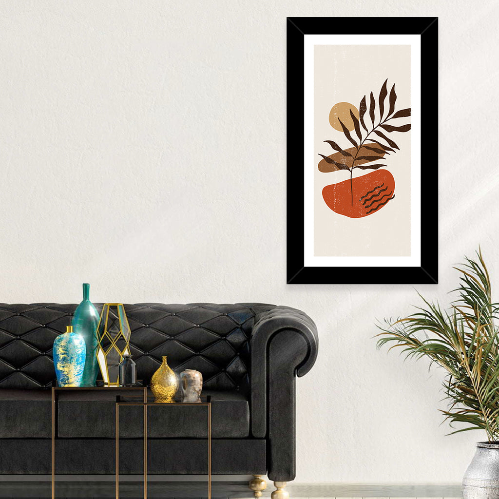 Fern with Terracotta Sun Wall Art