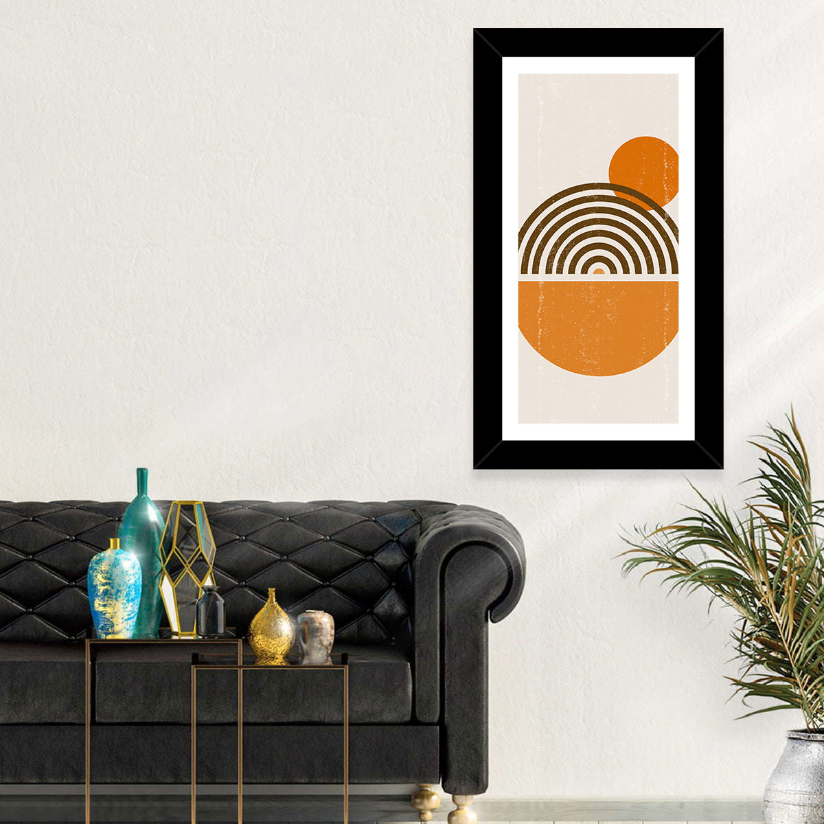 Semicircle Sunrise Study Wall Art in a room, portrait