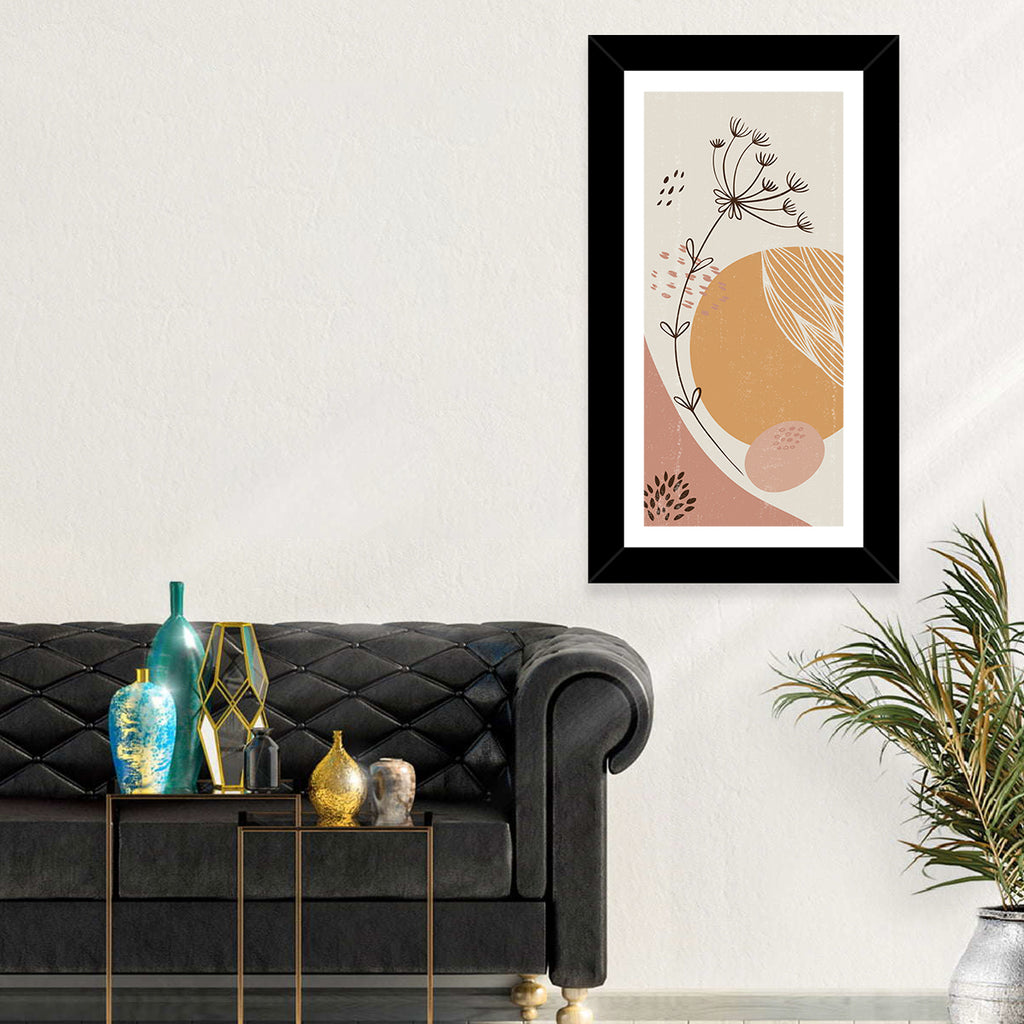 Terracotta Wildflower Abstract Wall Art