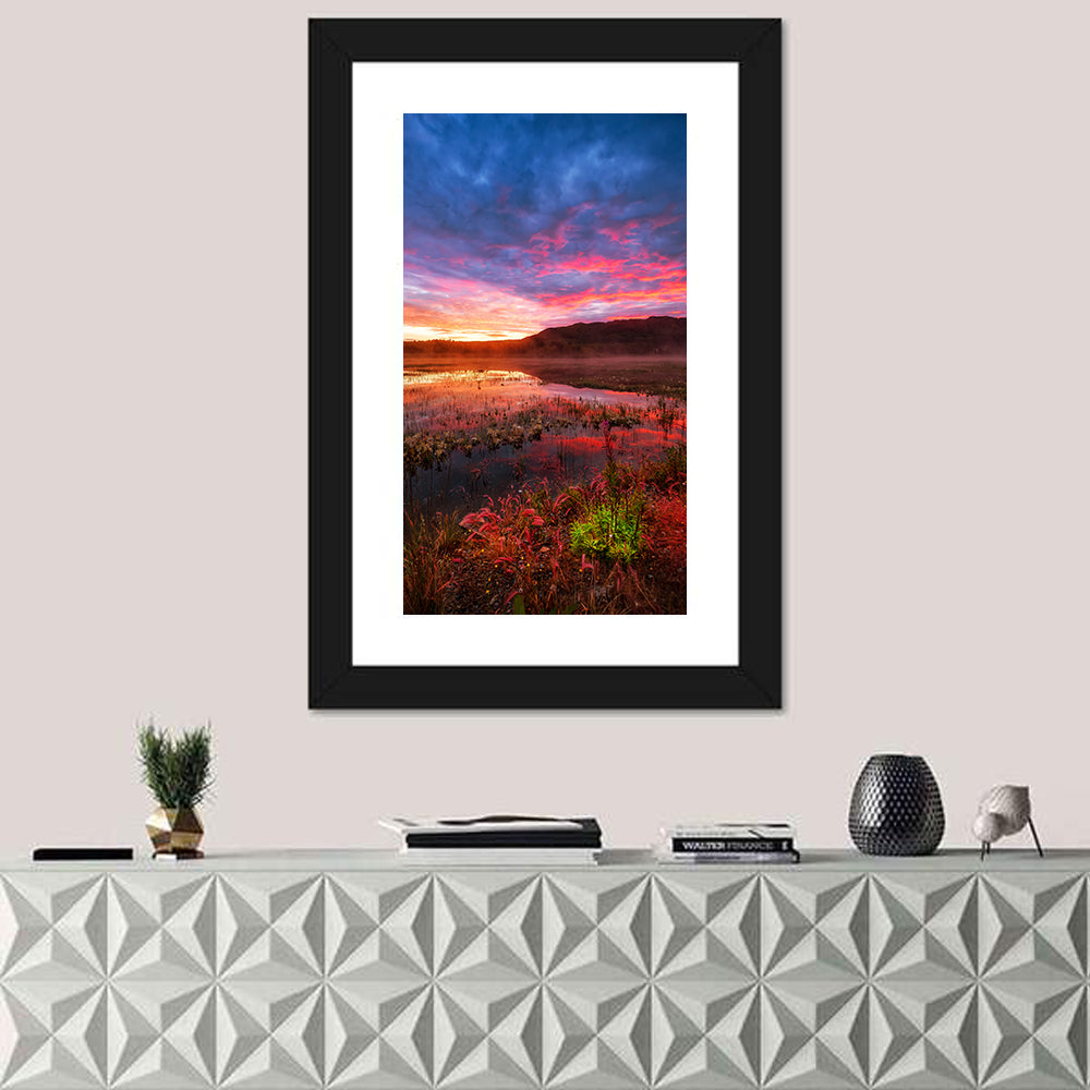 Fish Lake Yukon Sunset Wall Art