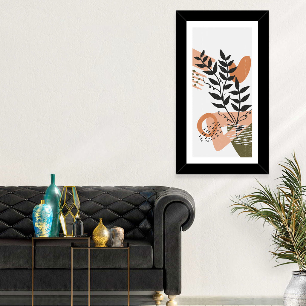 Olive Botanical Leaves Abstract Wall Art