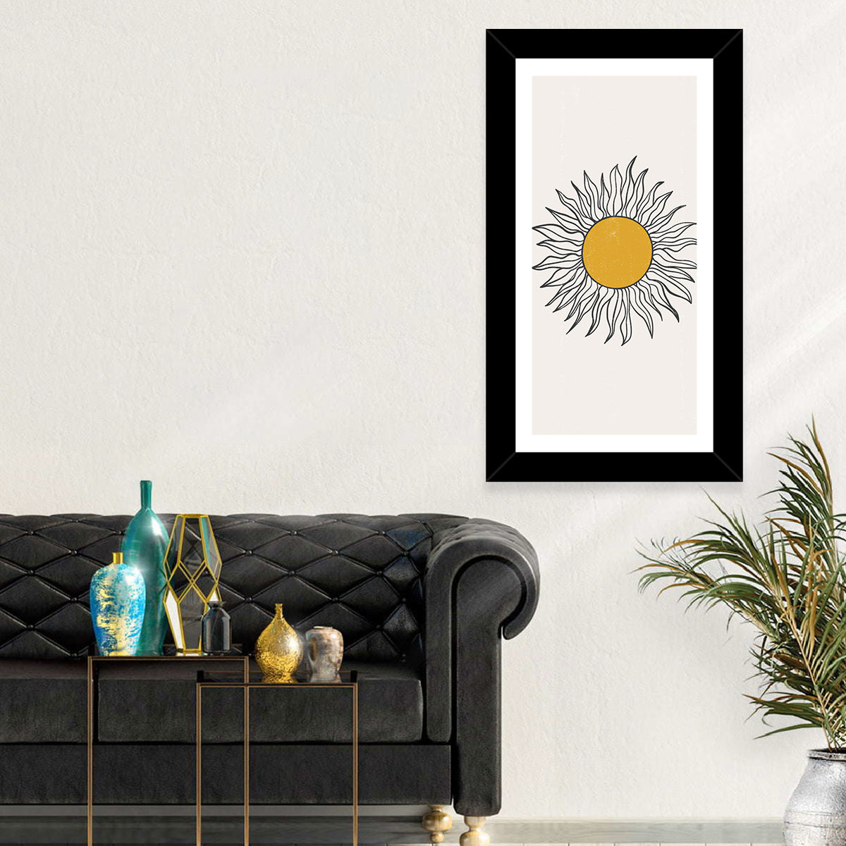 Sun Boho Minimalist V Wall Art