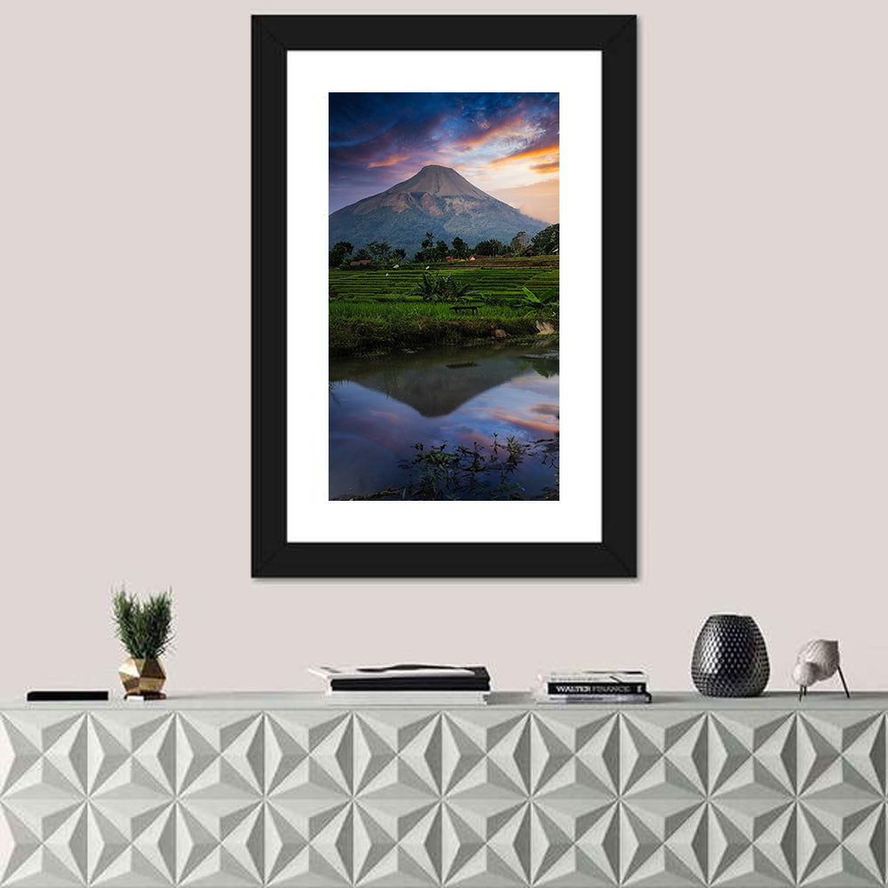 Mount Penanggungan Wall Art in a room, portrait