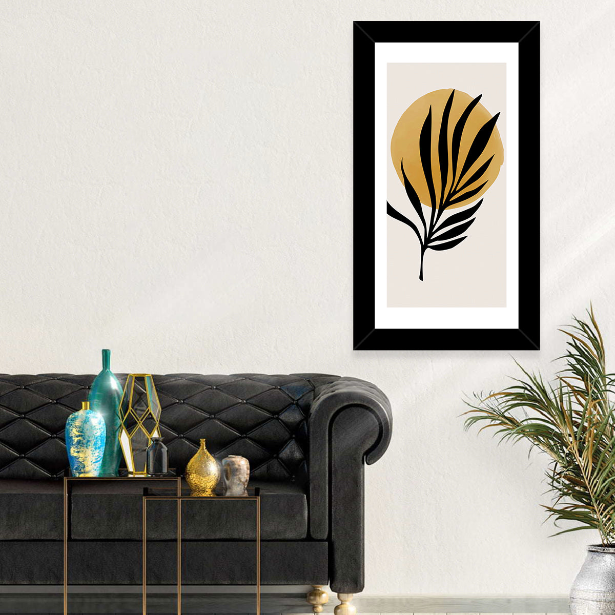 Shining Sun Palm Leaf Wall Art