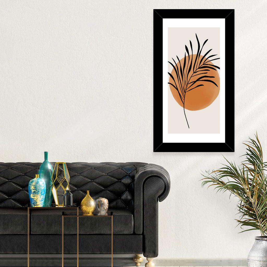 Long Palm Frond Minimalist Wall Art