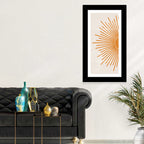 Orange Sunburst Minimalist Wall Art