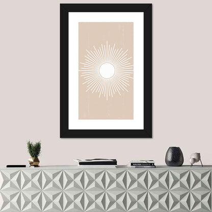 Sun Geometric Abstract Wall Art