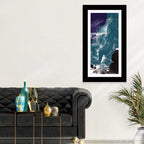 Teal and Purple Marble Texture Wall Art