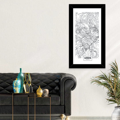 Leeds City Map Wall Art