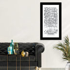 Phoenix Street Grid Map Wall Art