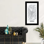 Sheffield Street Grid Map Wall Art