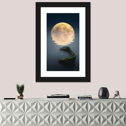 Moon & Broken Ship Wall Art
