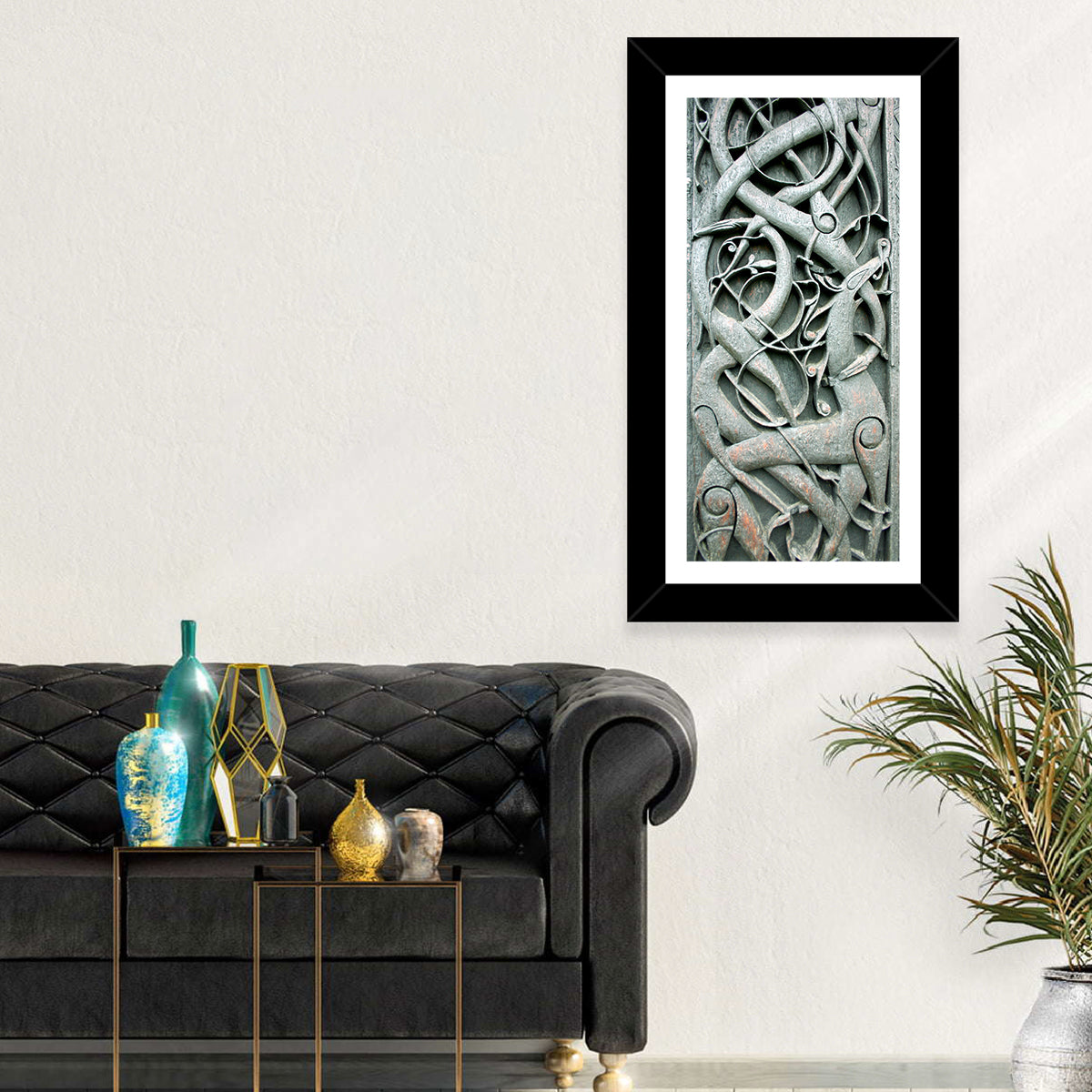 Norwegian Urnes Wood Carving Wall Art