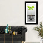 Young Plant on Globe Wall Art