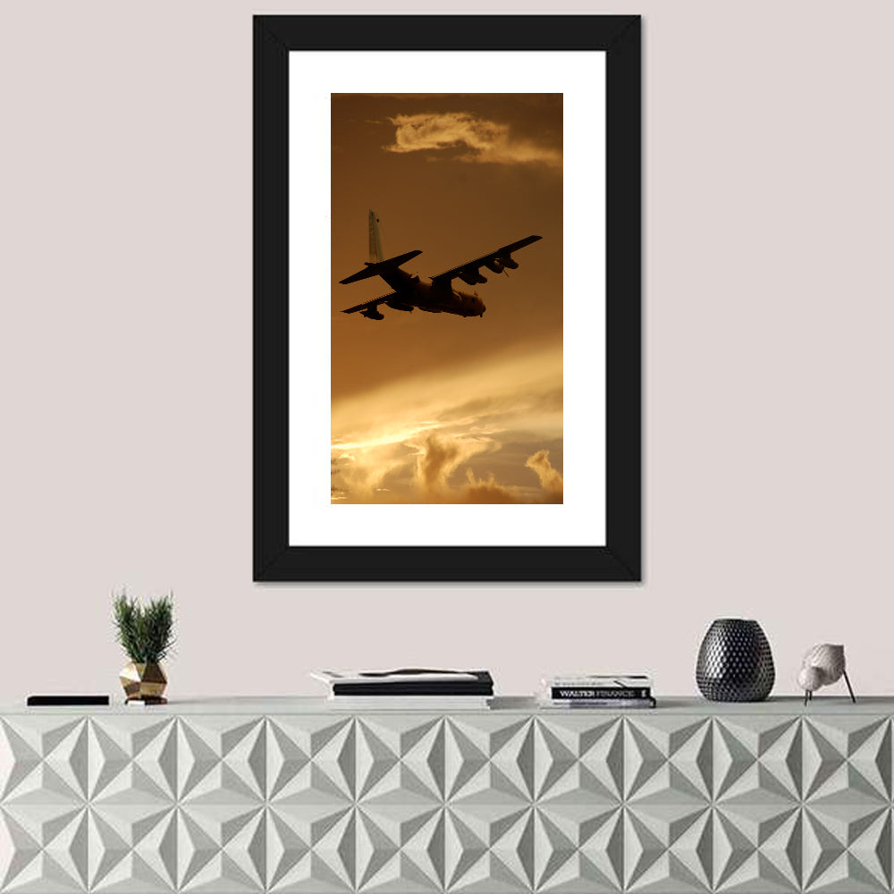 Military Freight Transport Plane Wall Art