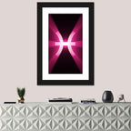 Magenta Pisces Symbol Wall Art