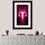 Radiant Aries Zodiac Emblem Wall Art