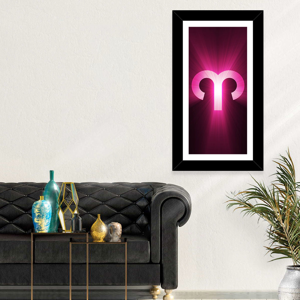Radiant Aries Zodiac Emblem Wall Art