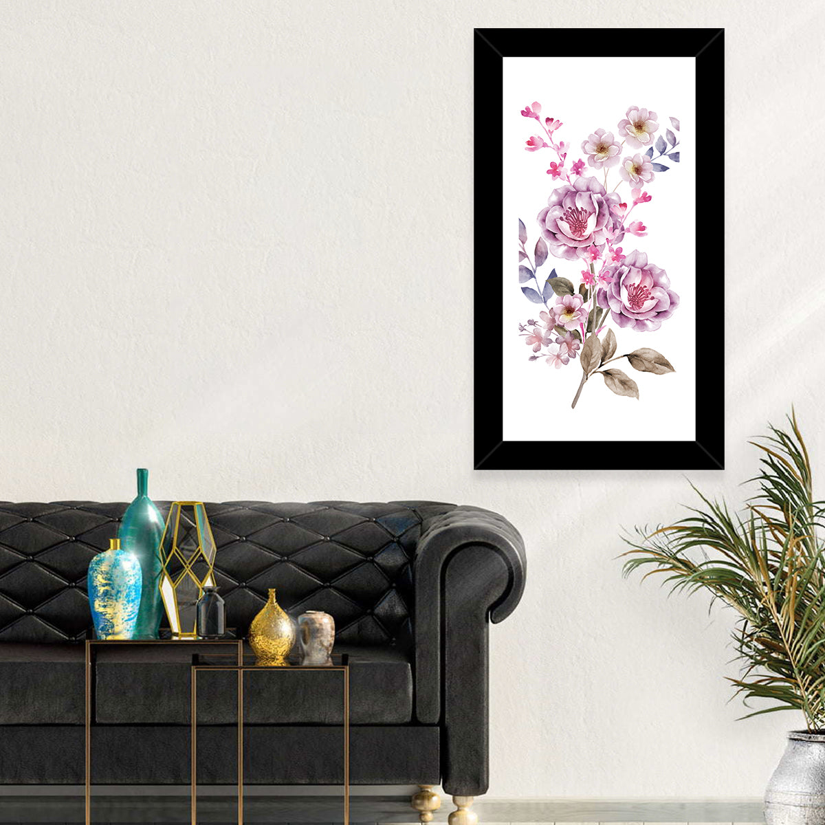 Lavender Watercolor Bouquet Wall Art