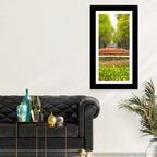 Tree-lined Tulip Garden Path Wall Art