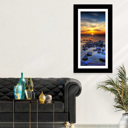 Sea Stones Sunset Wall Art