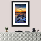 Sea Stones at Sunset Wall Art