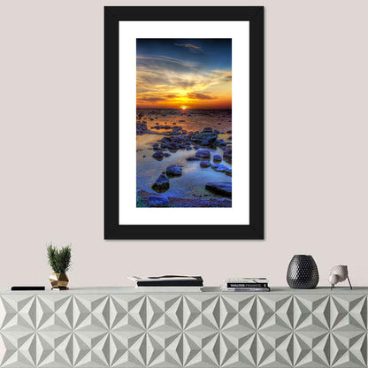 Sea Stones Sunset Wall Art