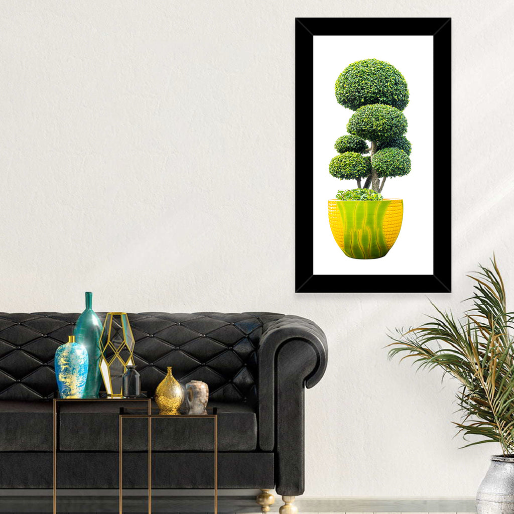 Bonsai Topiary in Yellow Lime Pot Wall Art