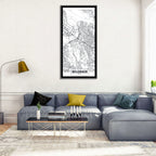 Minimalist Belgrade Map Wall Art