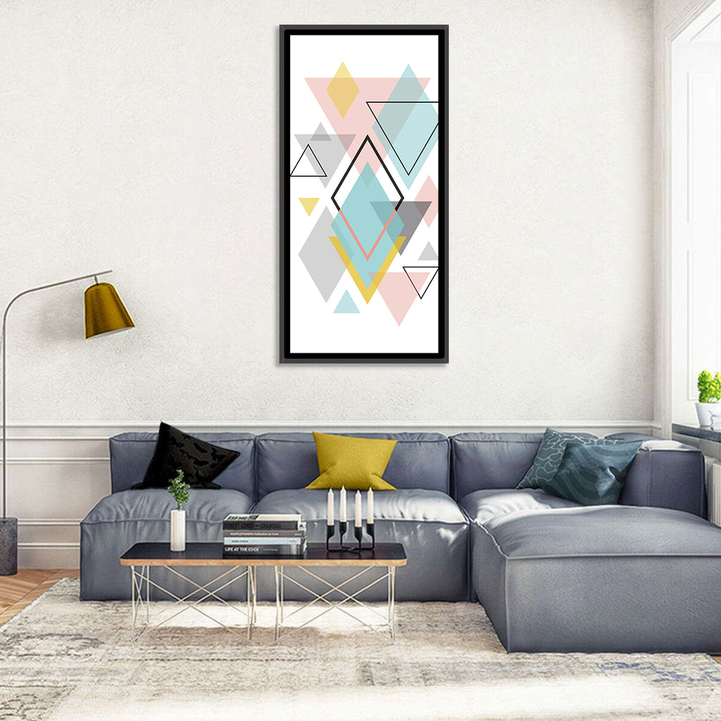 Scandinavian Geometric Pastel Composition Wall Art