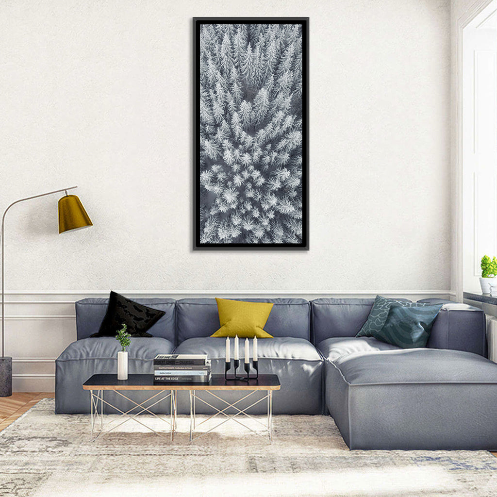 Snow Covered Pine Forest Wall Art