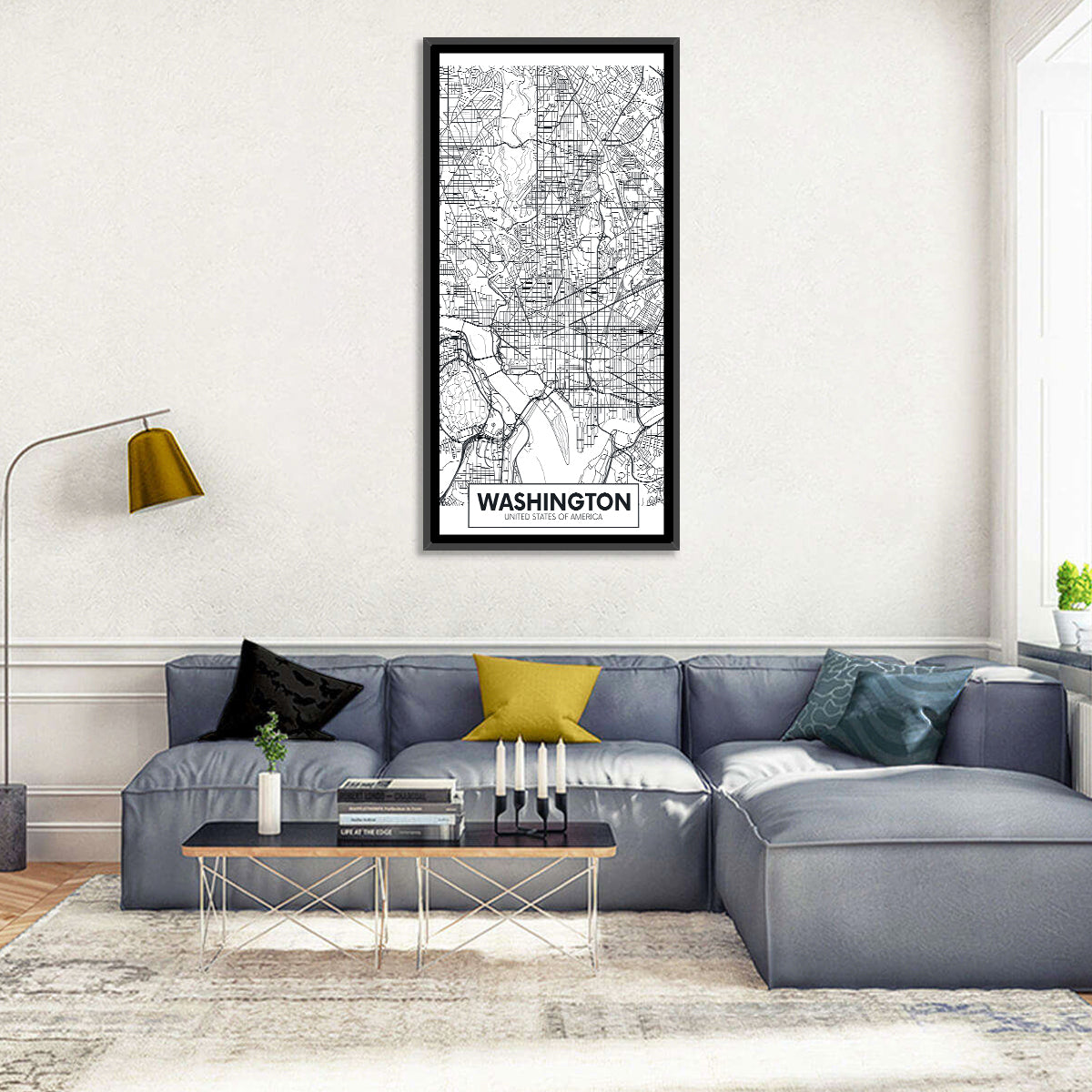 Washington D.c. Map Wall Art
