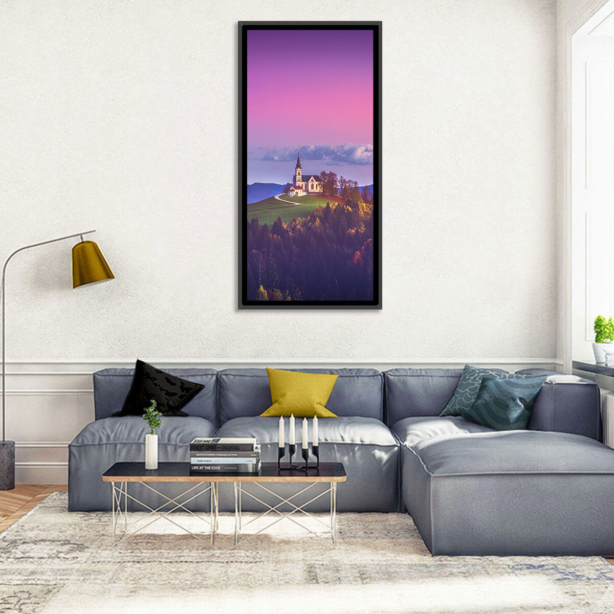 Saint Leonard Hilltop Church Wall Art in a room, portrait