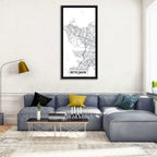 Reykjavik Aerial Map with Runway Wall Art