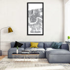 New Orleans Minimalist City Map Wall Art
