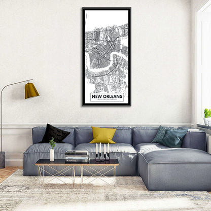 New Orleans City Map Wall Art