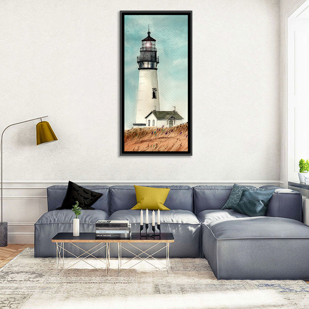 Lighthouse Over Grassy Dune Wall Art
