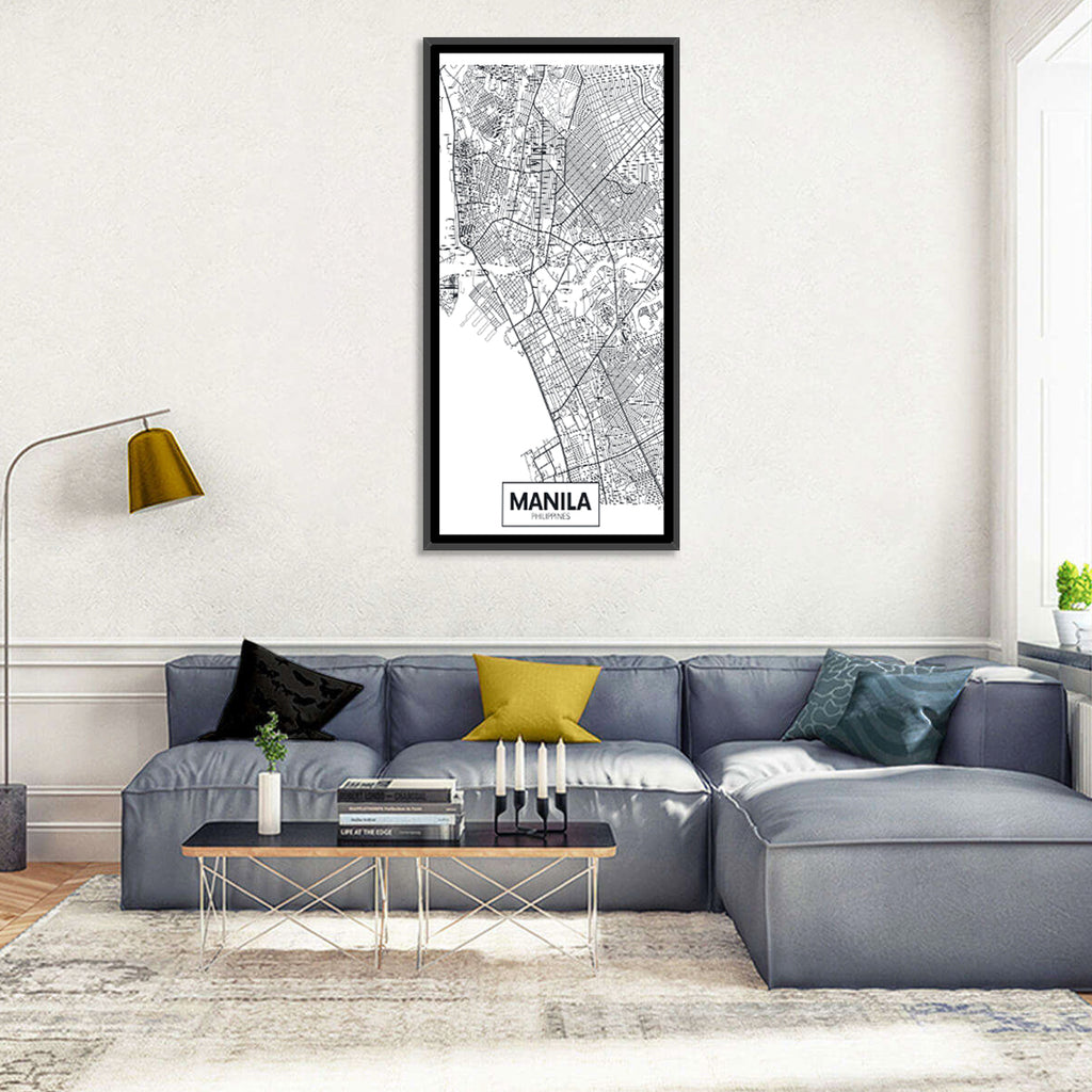 Manila Minimalist City Map Wall Art