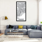Singapore Minimalist City Map Wall Art