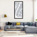 Manhattan Island Map Wall Art