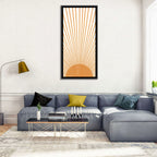 Distressed Sunburst Minimalist Wall Art
