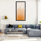 Warm Boho Sun Illustration Wall Art