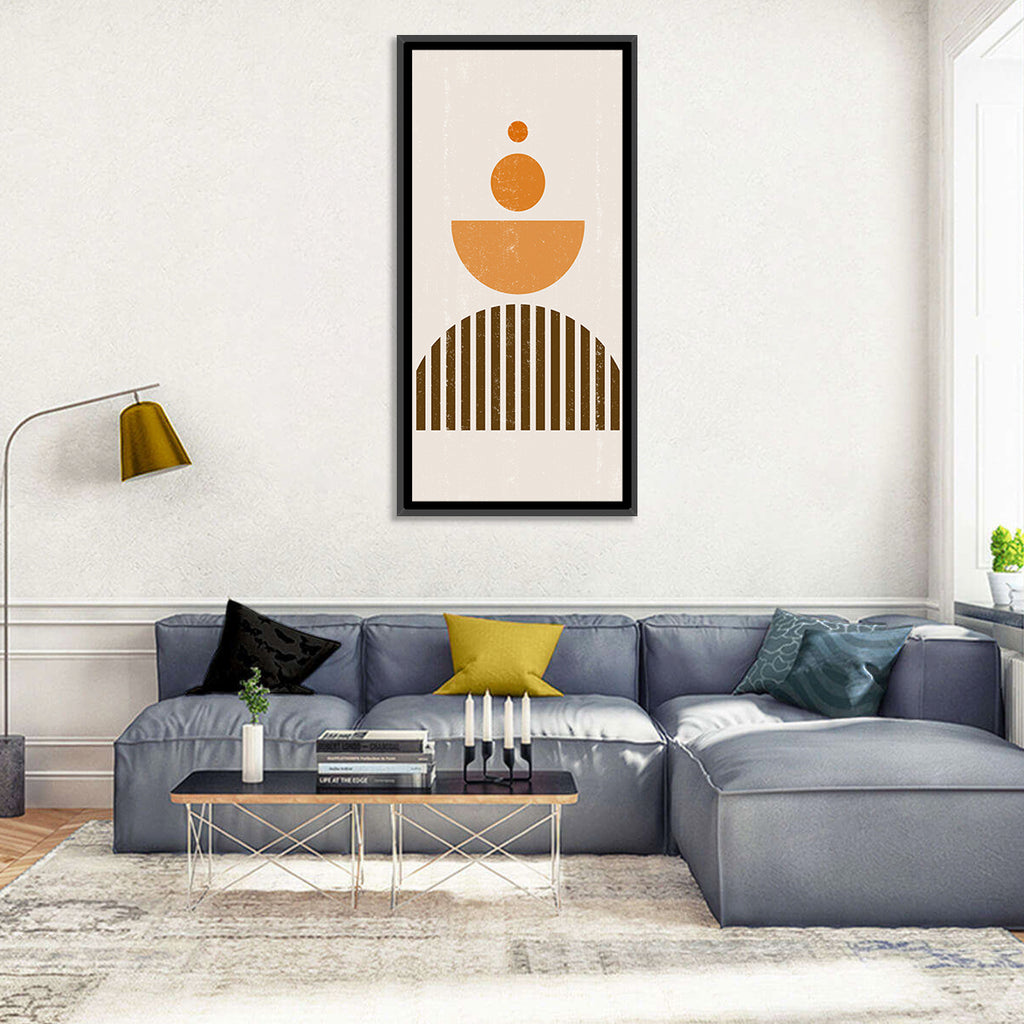 Striped Semicircle Composition Wall Art