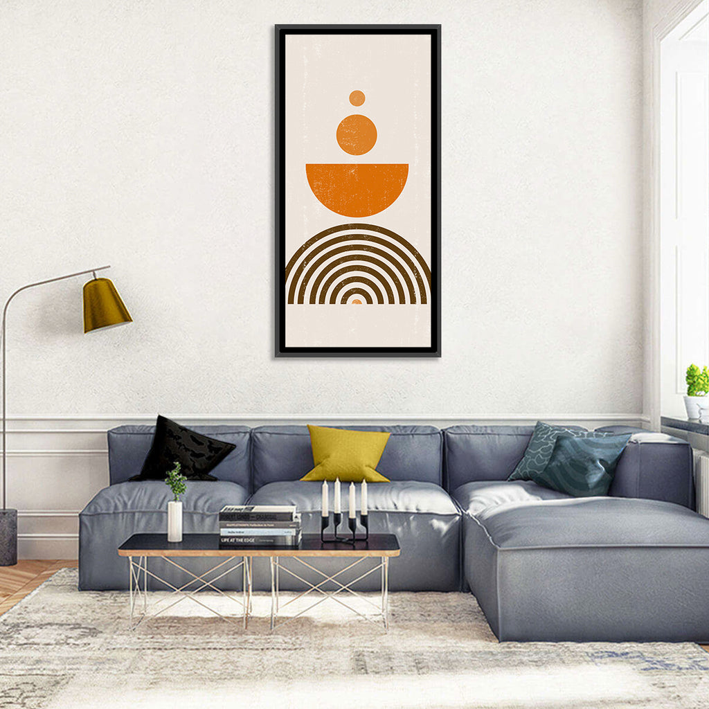 Stacked Orange Sun Wall Art