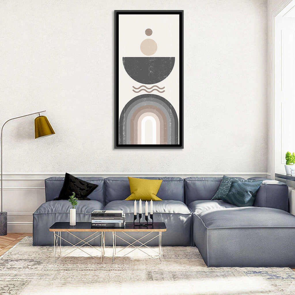 Textured Geometric Sun Wall Art
