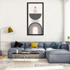 Textured Geometric Sun Wall Art