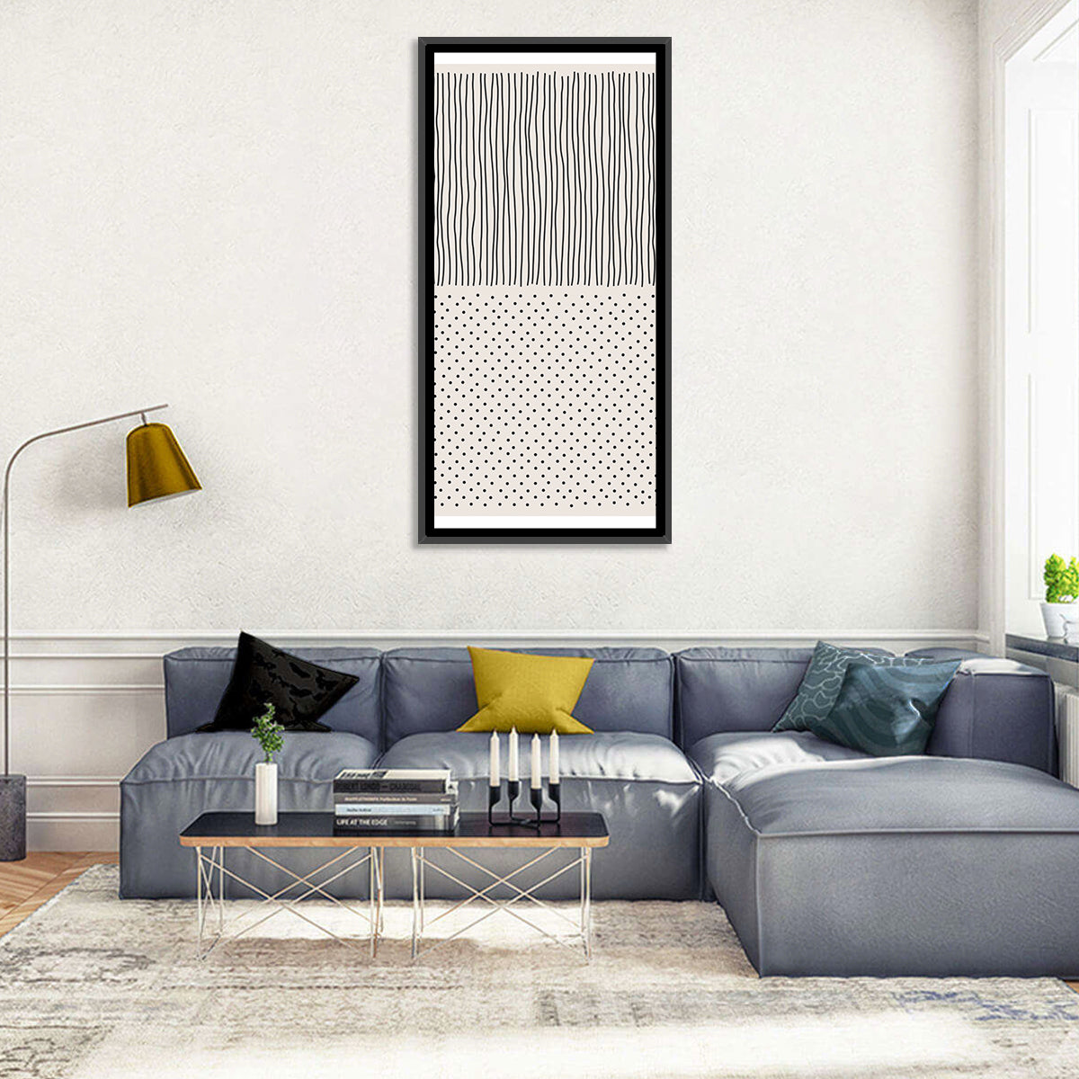 Minimalist Lines and Dots Wall Art