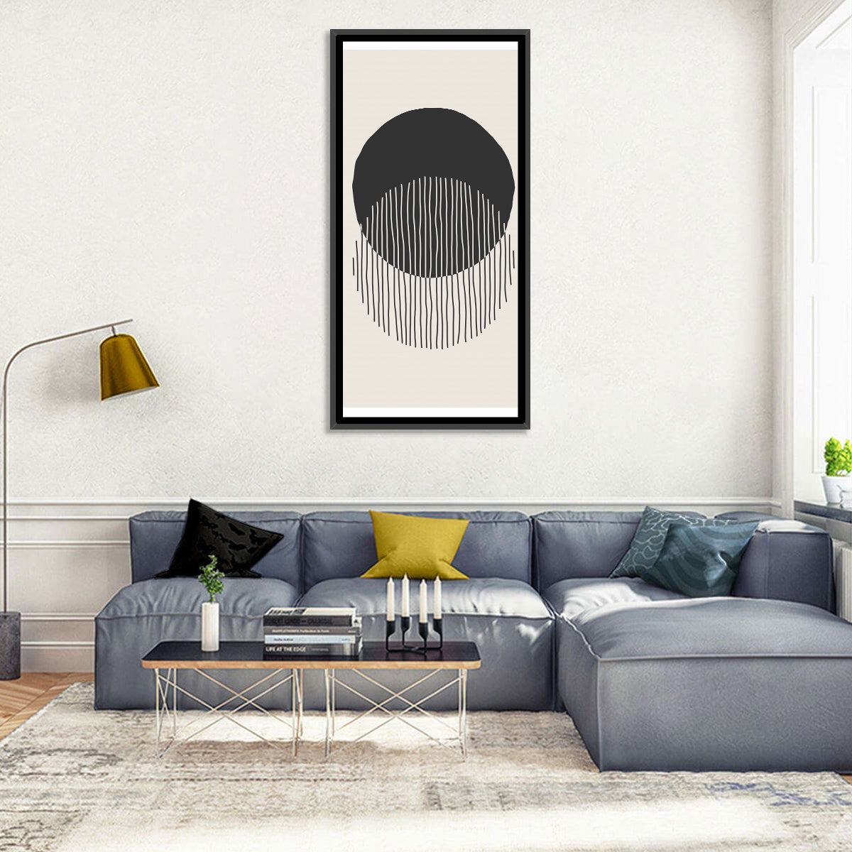 Moon Eclipse Minimalist Wall Art